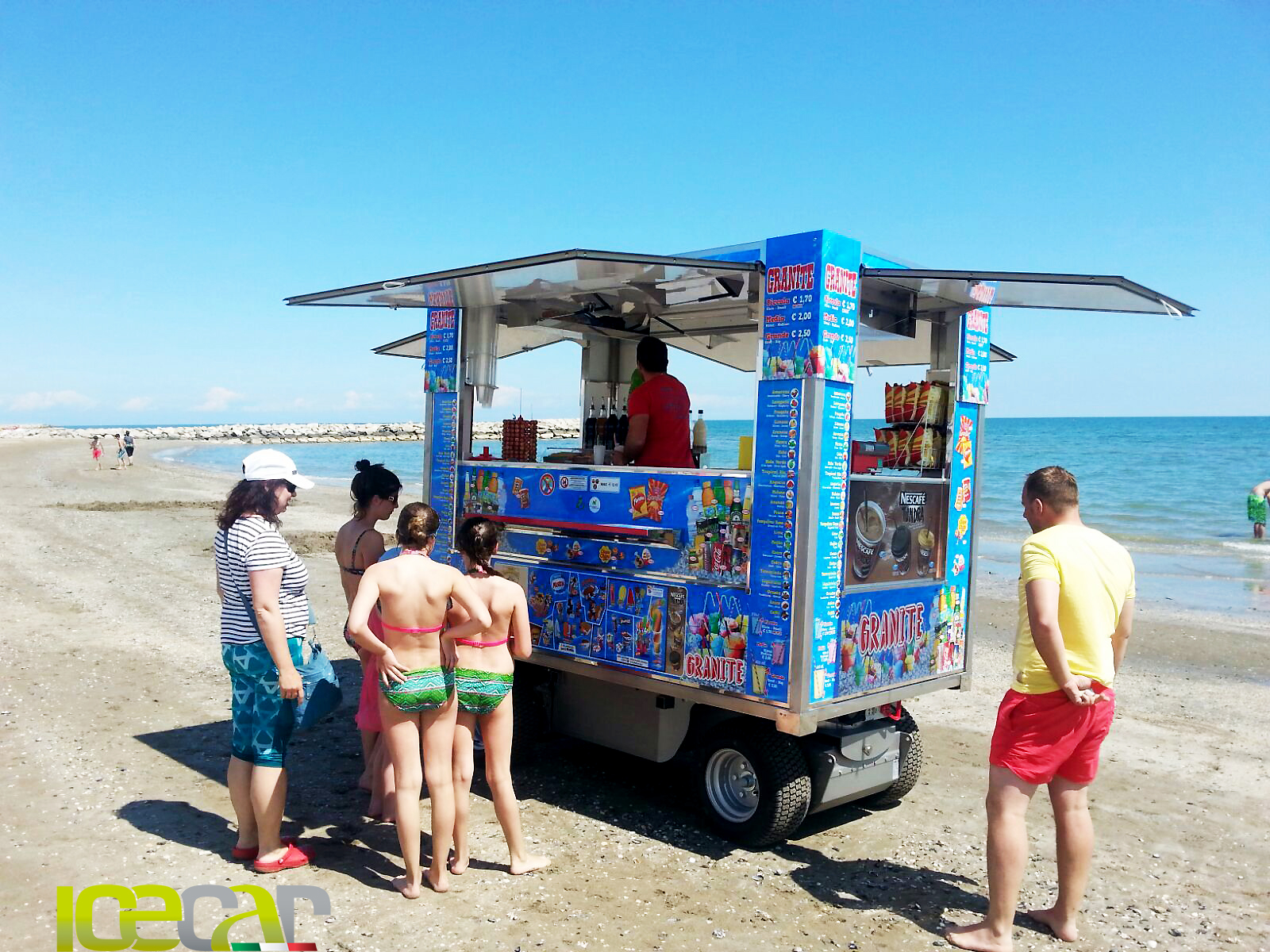 Carro Spiaggia Chiosco Mobile Gelato Cocktail Street Food