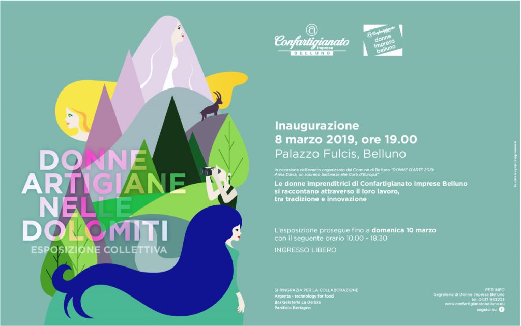 donne artigiane nelle dolomiti esposizione collettiva 8-10 marzo palazzo fulcis bellun Donne Artigiane nelle Dolomiti