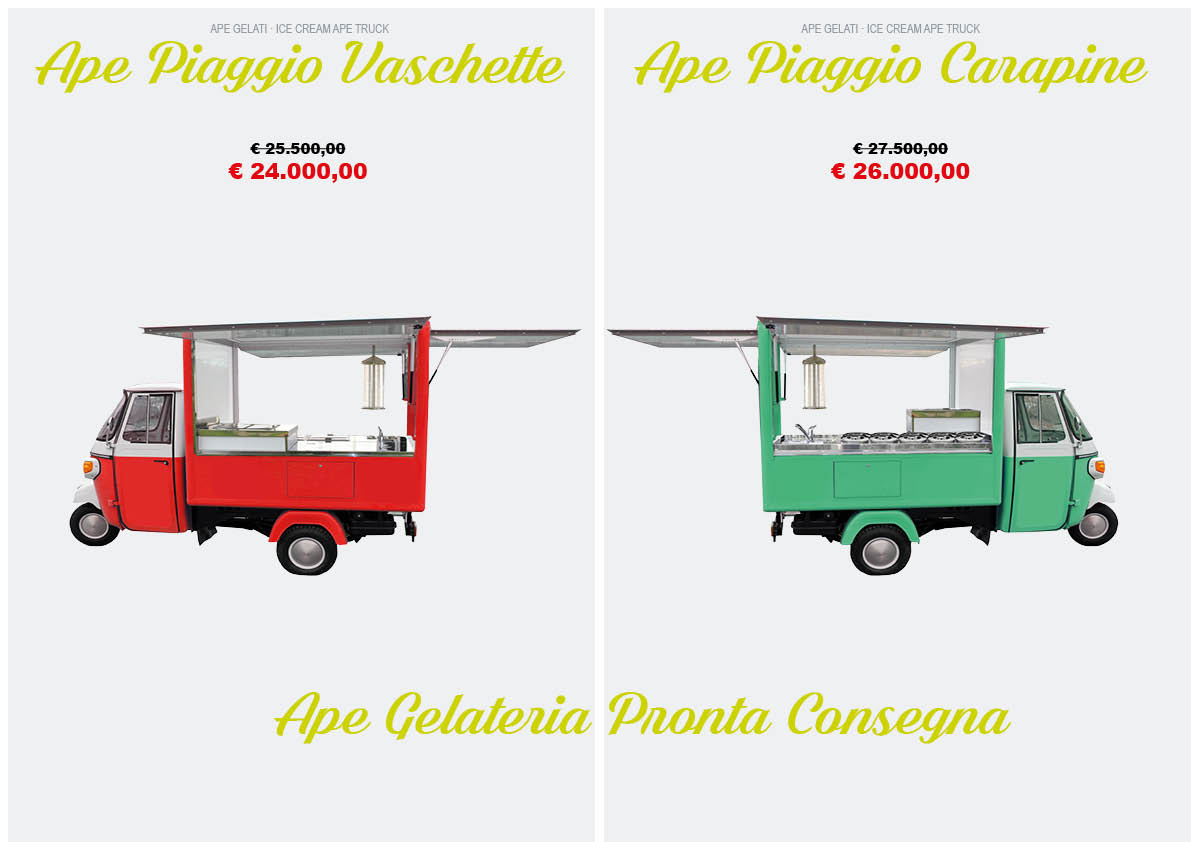 Ape Piaggio Pronta Consegna Ape Gelato Occasione